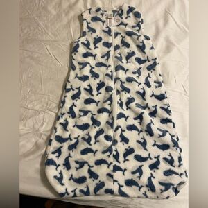 Hudson Baby Blue Whale Print Sleep Sack Like New